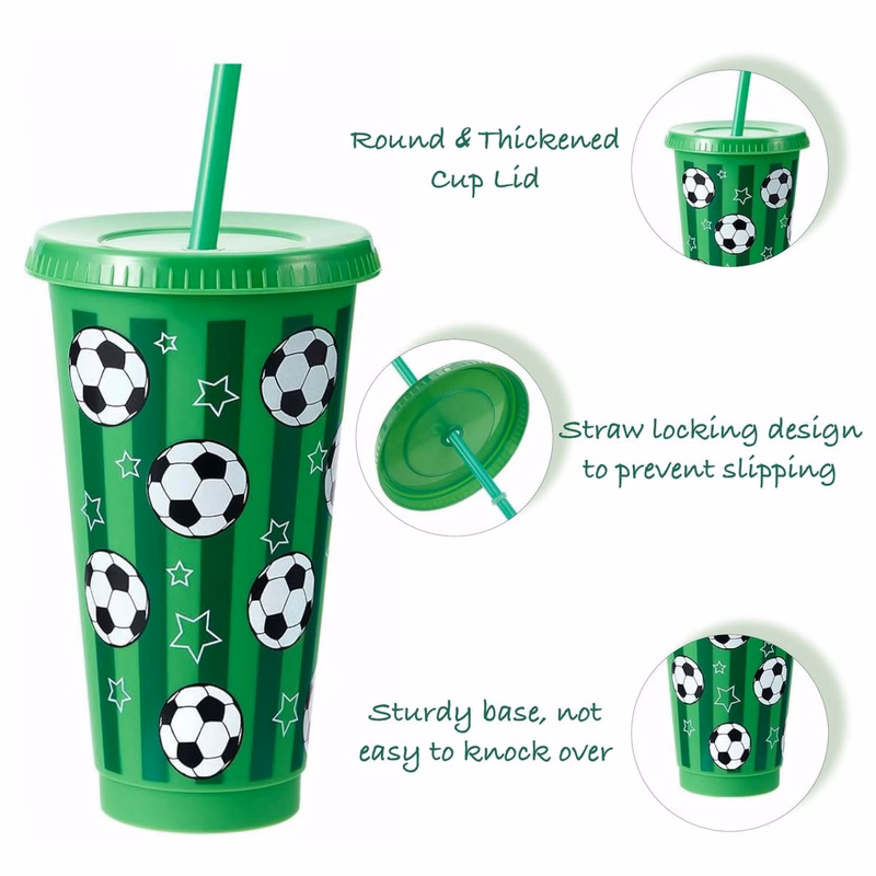 Reusable PP Sports Party Cup - 24oz Football Pattern