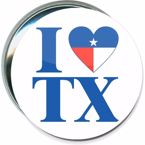 I Love Texas, State Button