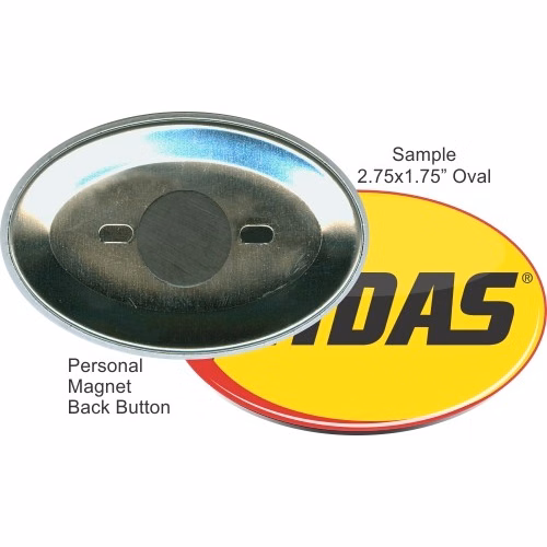 Personal Magnet 2 3/4 Inch X 1 3/4 Inch Oval Button