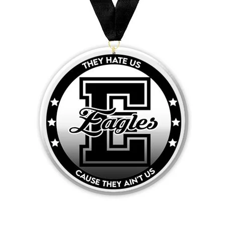 Acrylic Circle Medallions: Eagles 3" Size, .25" 1