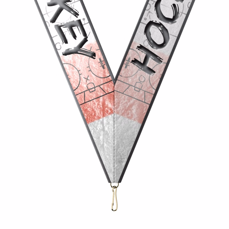 1-1/2" x 34" Sublimated Hockey Neckband w/ Quick Clip