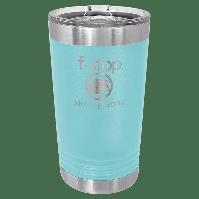 16 oz. Teal Laser Engraved Polar Camel Pint Tumbler w/Slider Lid
