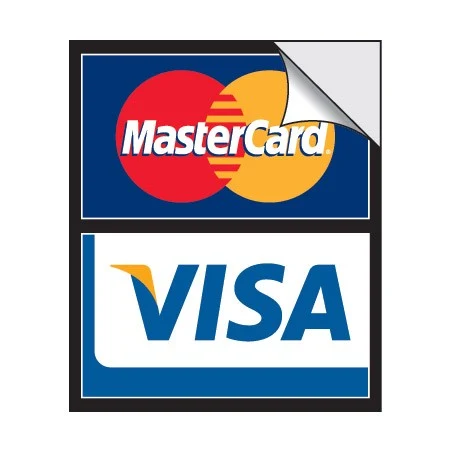 2-Logo Vertical Credit Card Decal 1