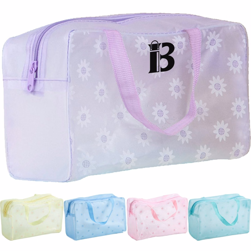 Floral Waterproof PVC Cosmetic Toiletry Bag