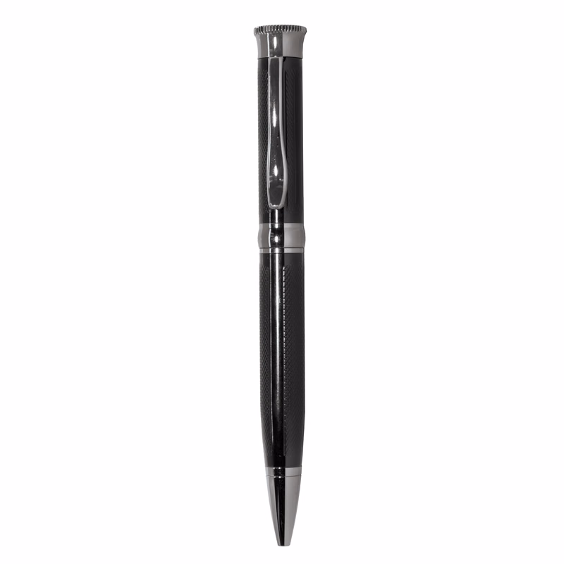 Textured Twist Action Ballpoint Pen With Textured Decoration