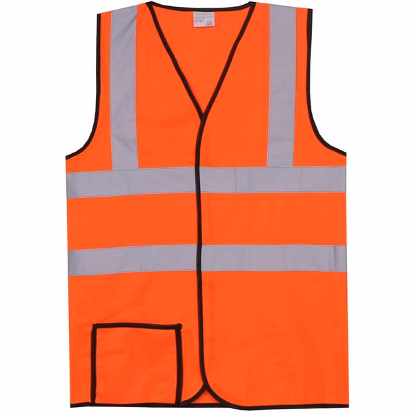 Polyester Orange Solid Safety Vest SV156