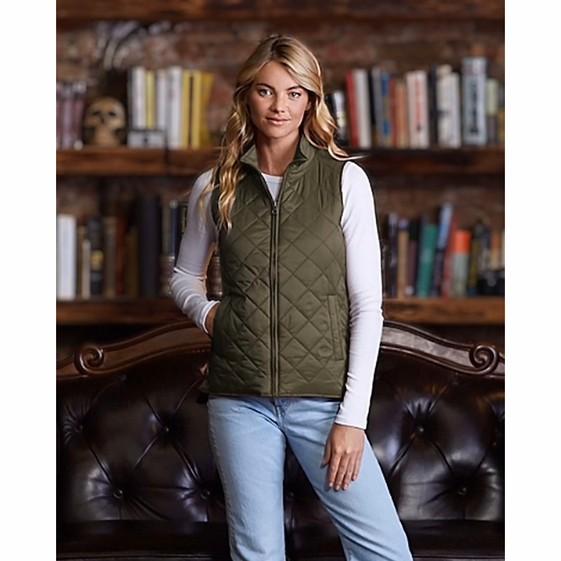 Women's Vintage Diamond Quilted Vest - W207359