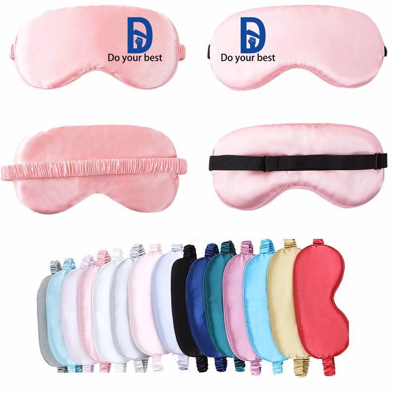 Adjustable Strap Faux Silk Eye Mask