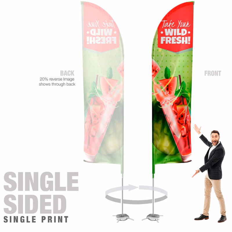 Feather Flag Single  Sided 15ft Graphic