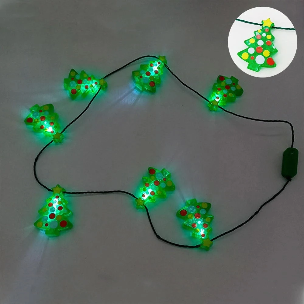 Led Light-Emitting Christmas Tree Necklace 1