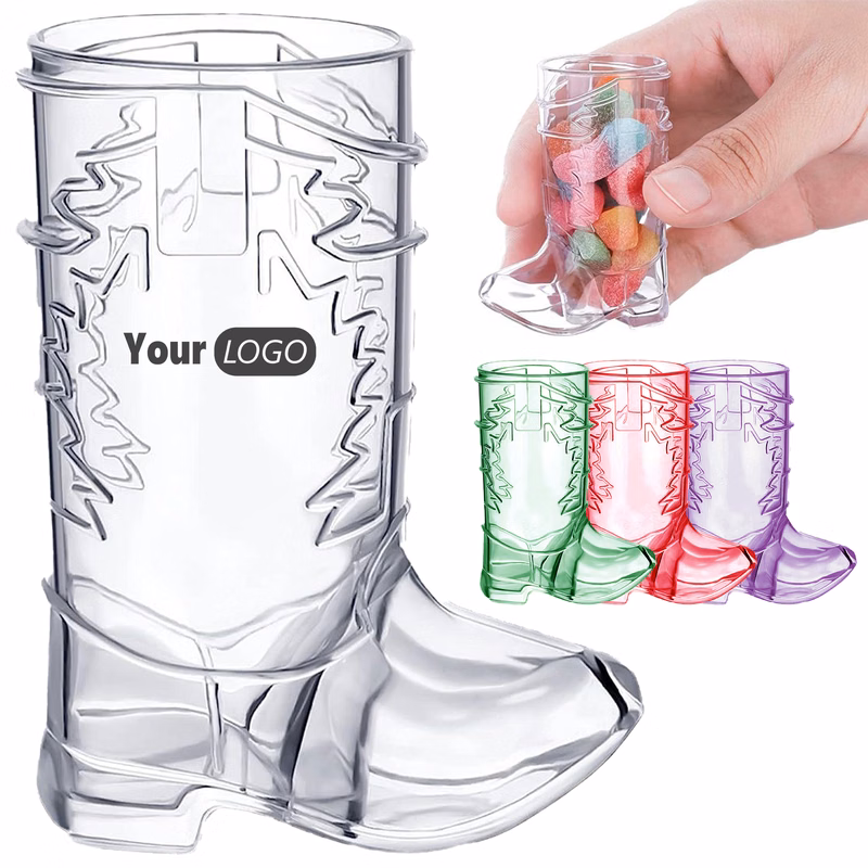 Plastic Reusable Denim Themed Party Wine Glasses