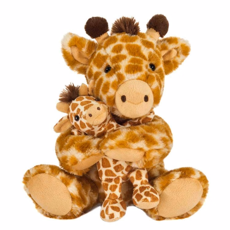 Mom and Baby Sitting Giraffes - 10"
