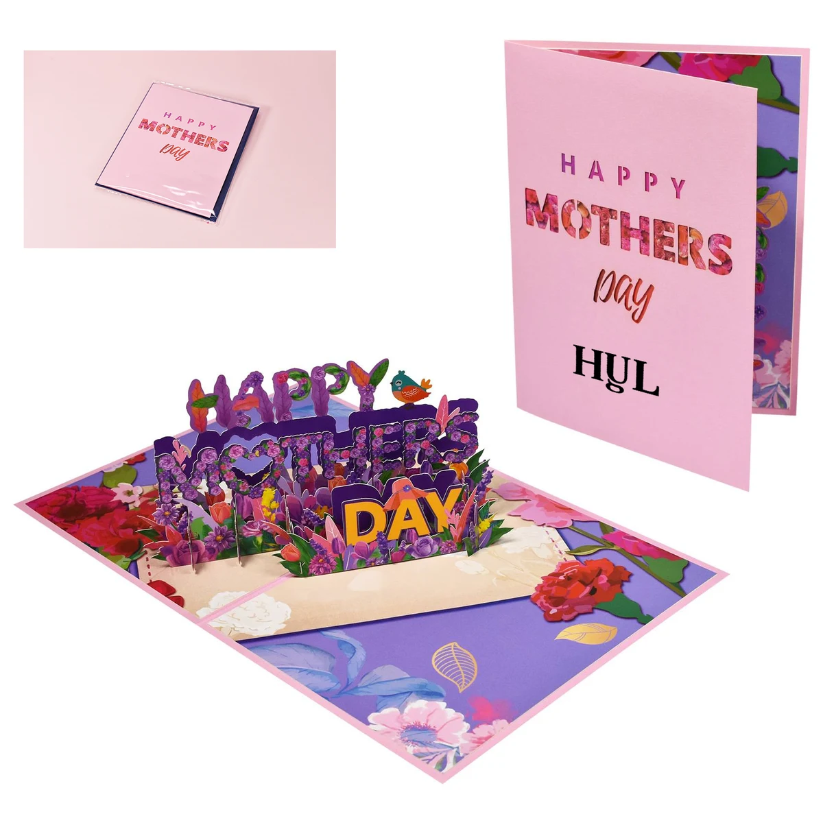 3D Creative Festival Blessings Mother's Day Card 1