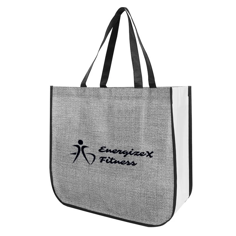 Laminated Heathered Non-Woven Tote Bag 1
