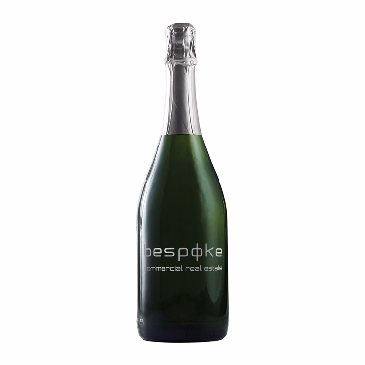 Etched Non-Alcoholic Sparkling Grape Juice Bottle