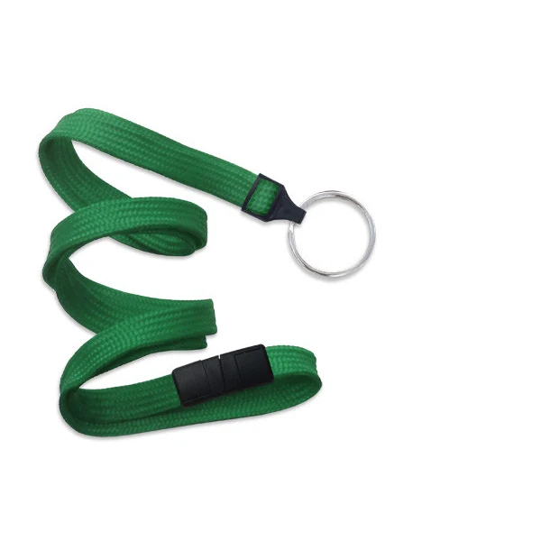 3/8" Breakaway Blank Lanyard w/Split Ring (Kelly Green) 1