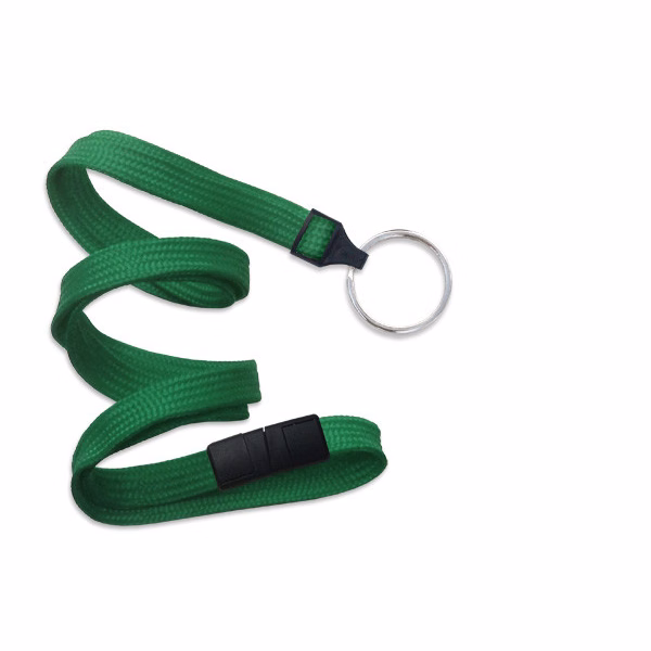 3/8" Breakaway Blank Lanyard w/Split Ring (Kelly Green)