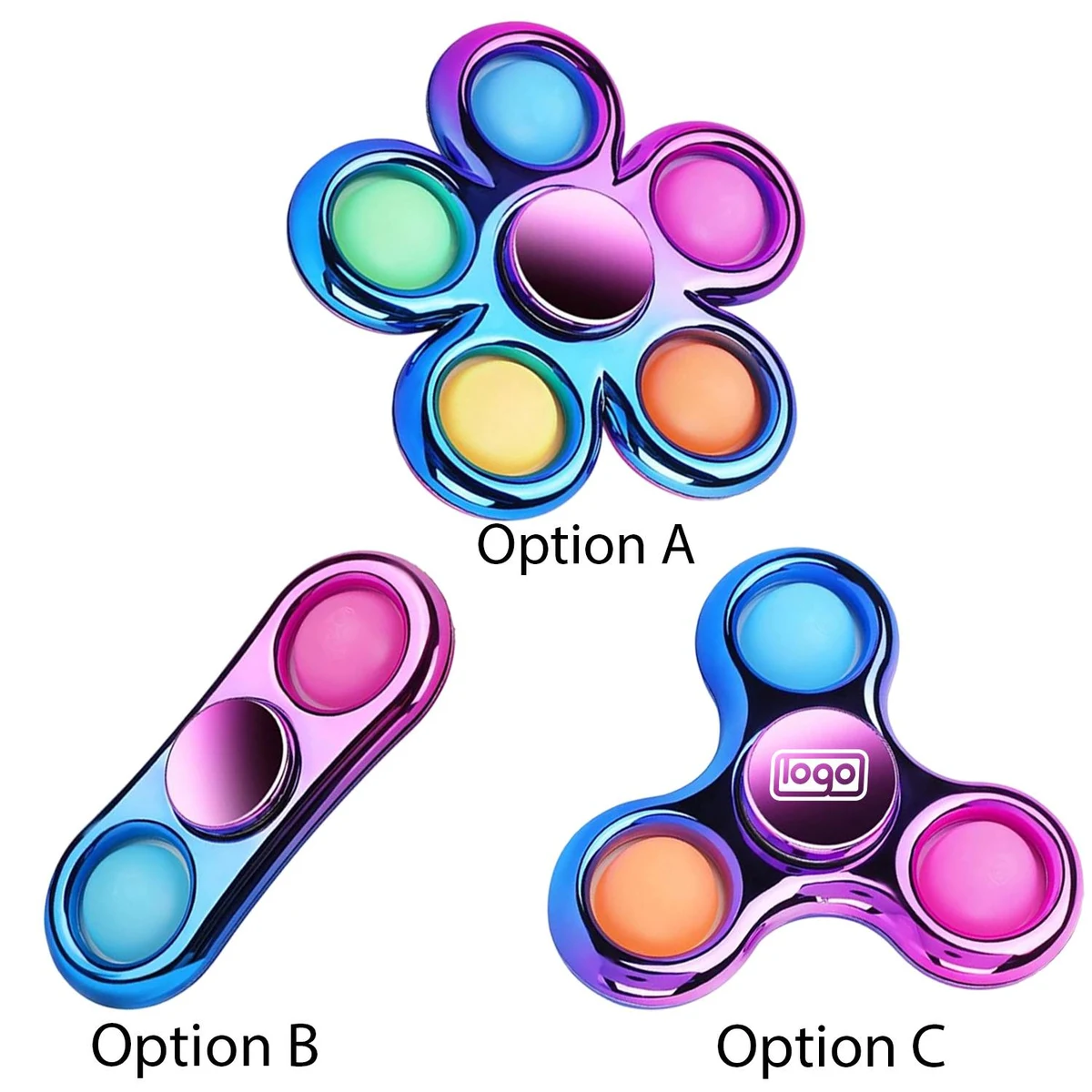 Finger Toy Push Bubble Fidget Spinner 1