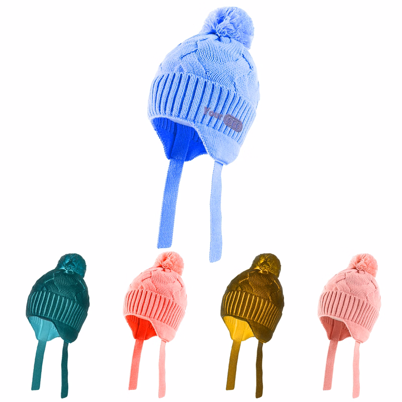 Acrylic Soft Knit Beanie With Ear Flaps For Extra Warmth