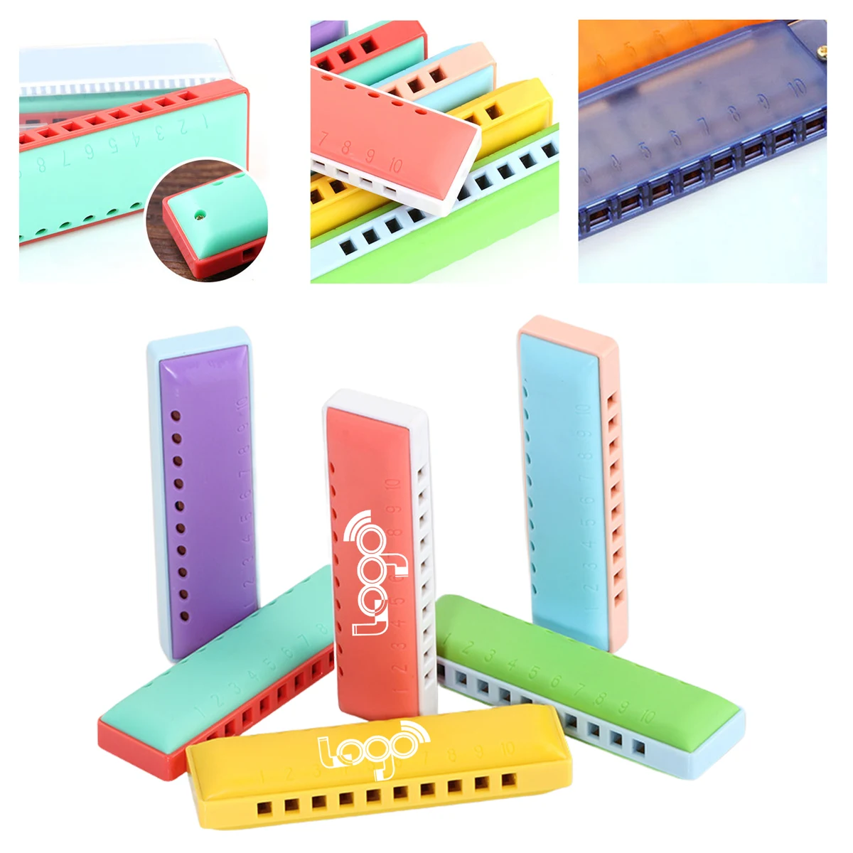 Colorful ABS 10-Hole Beginner Harmonica 1