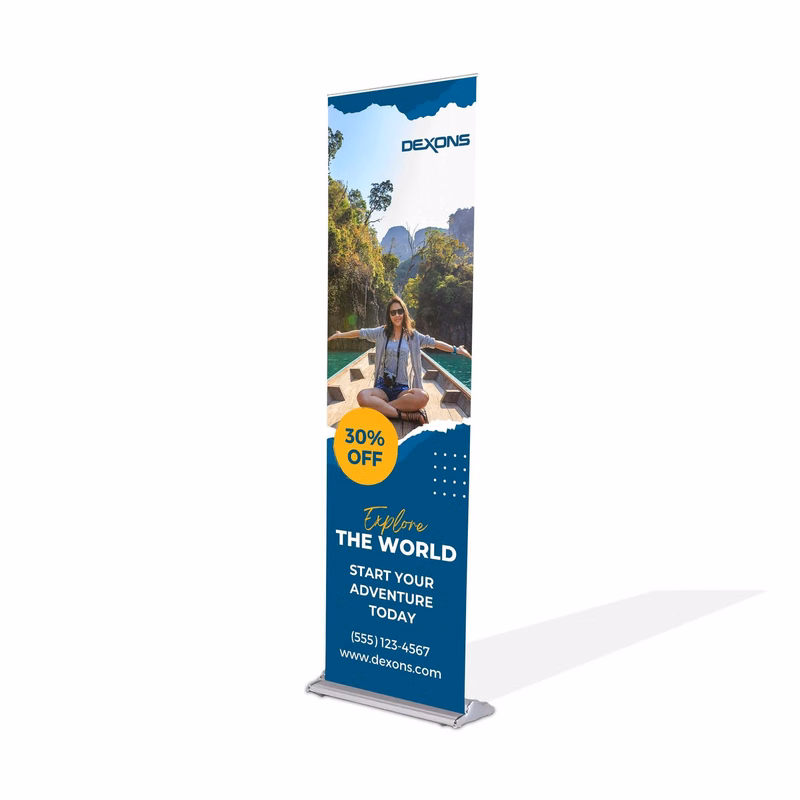 Silverstep 24" x 92" Retractable Banner Stand (Graphic only)
