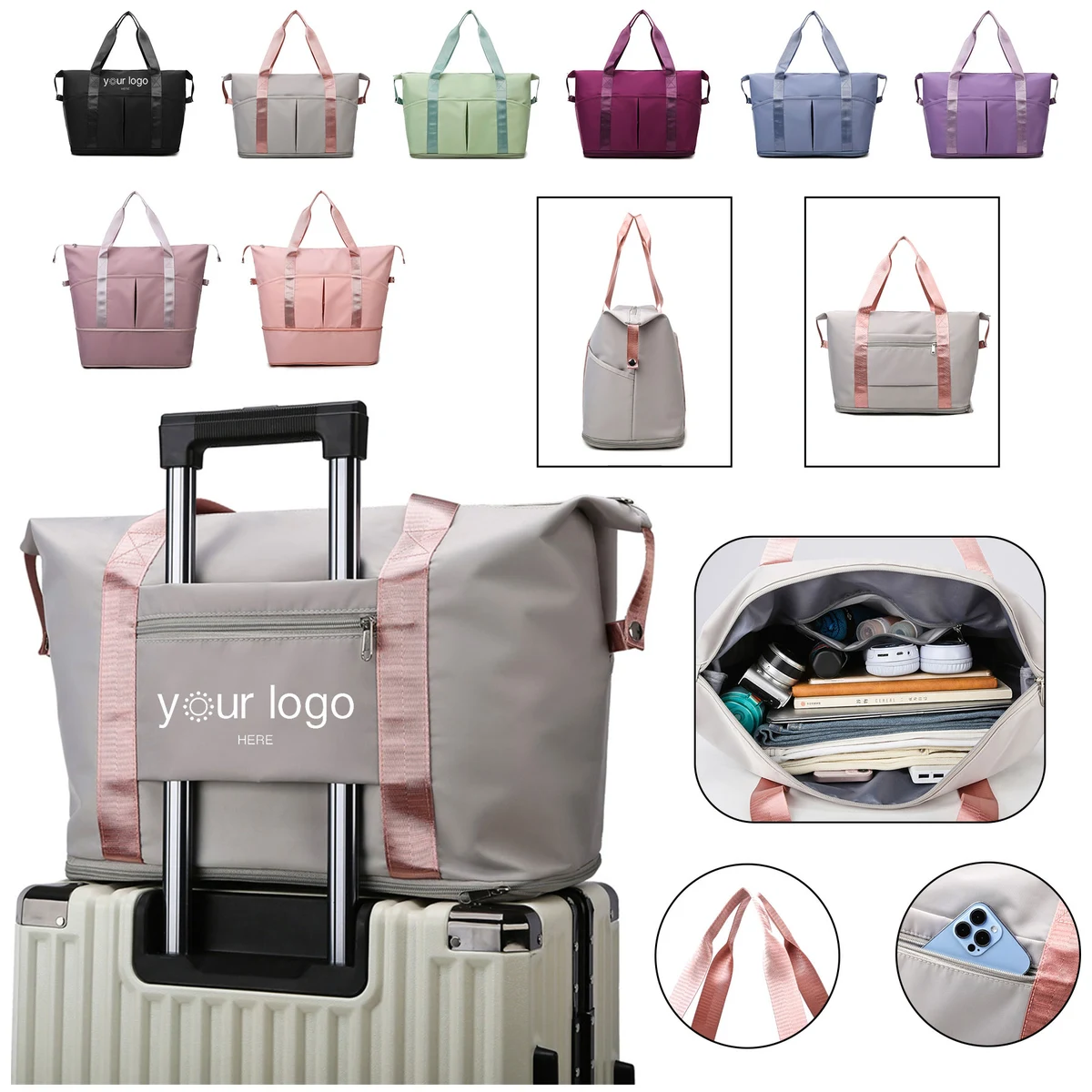 Expandable Tote Crossbody Duffel Bag 1