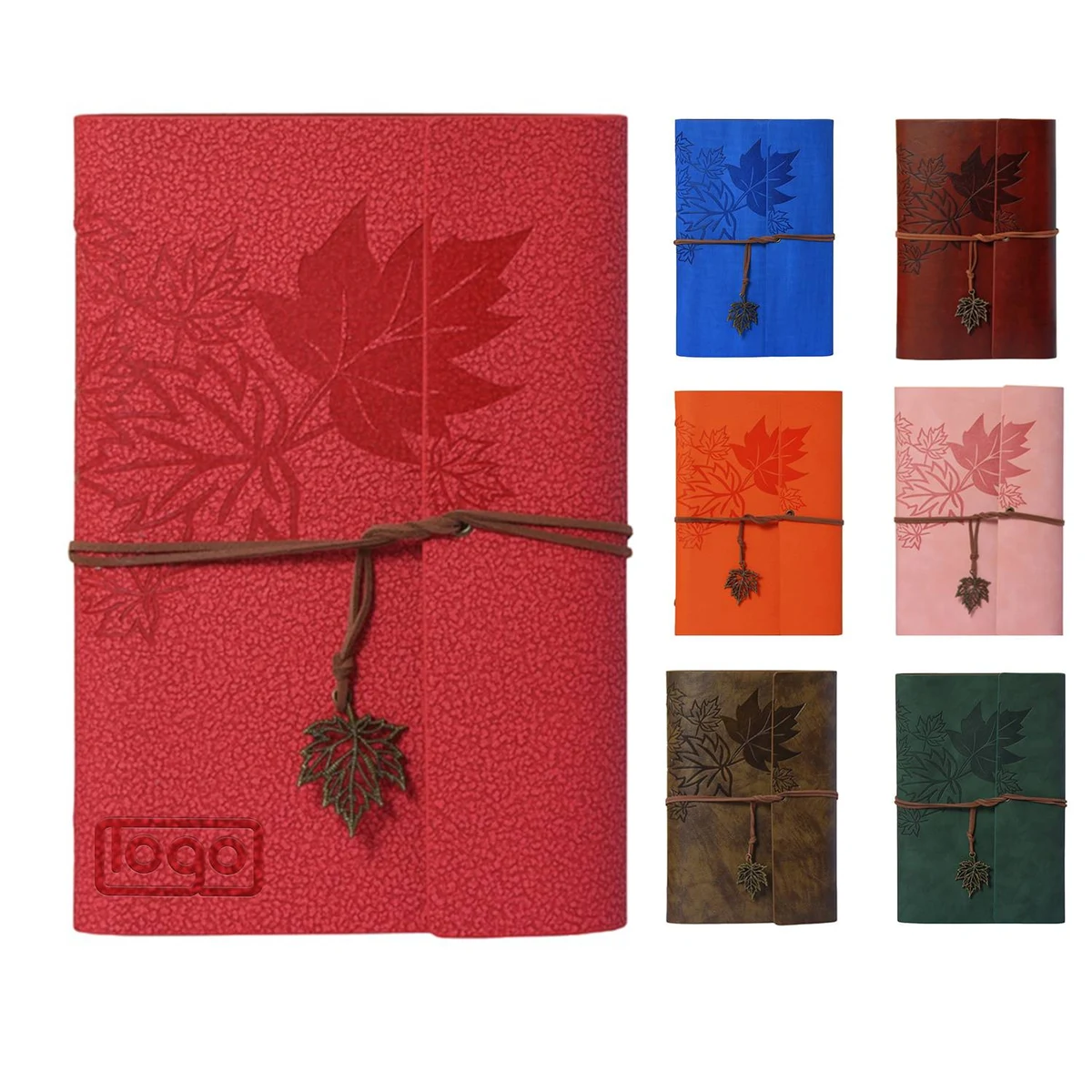 A6 PU Leather Maple Leaf Cover Notebook 1