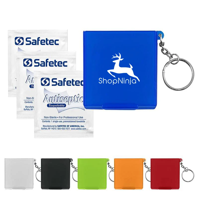 Antiseptic Wipes In Carrying Case Keychain 1