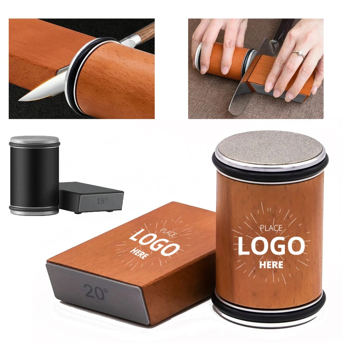 Custom Single-Color Logo Diamond Drum Sharpener With 4 Non-Slip Support Points 1