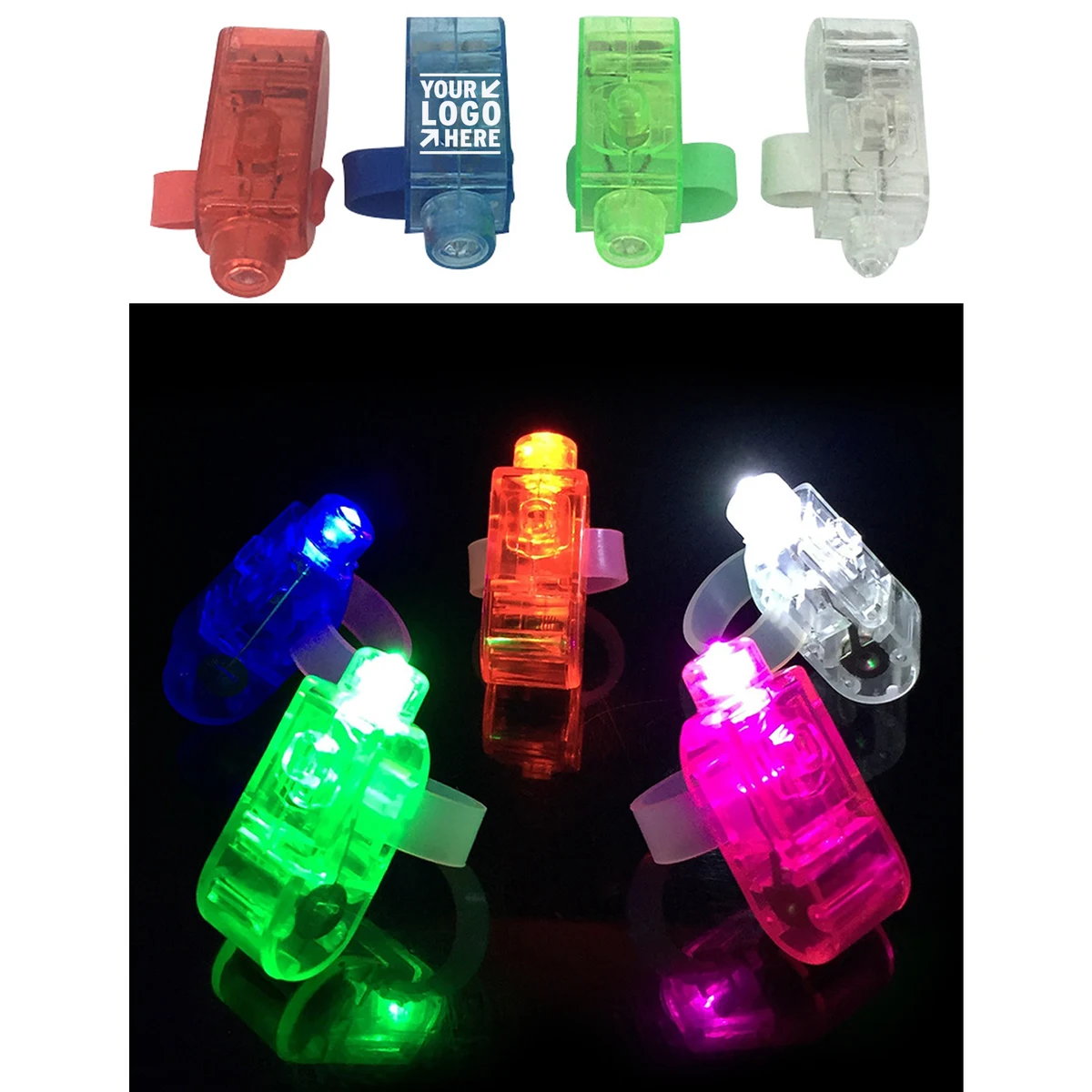 Finger Lights LED Light Up Toys Glow in The Dark Party, promotional toy with logo imprint 1