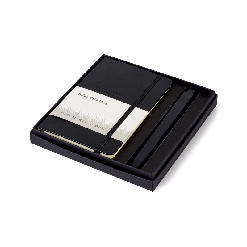 Moleskine® Pocket Notebook and GO Pen Gift Set
