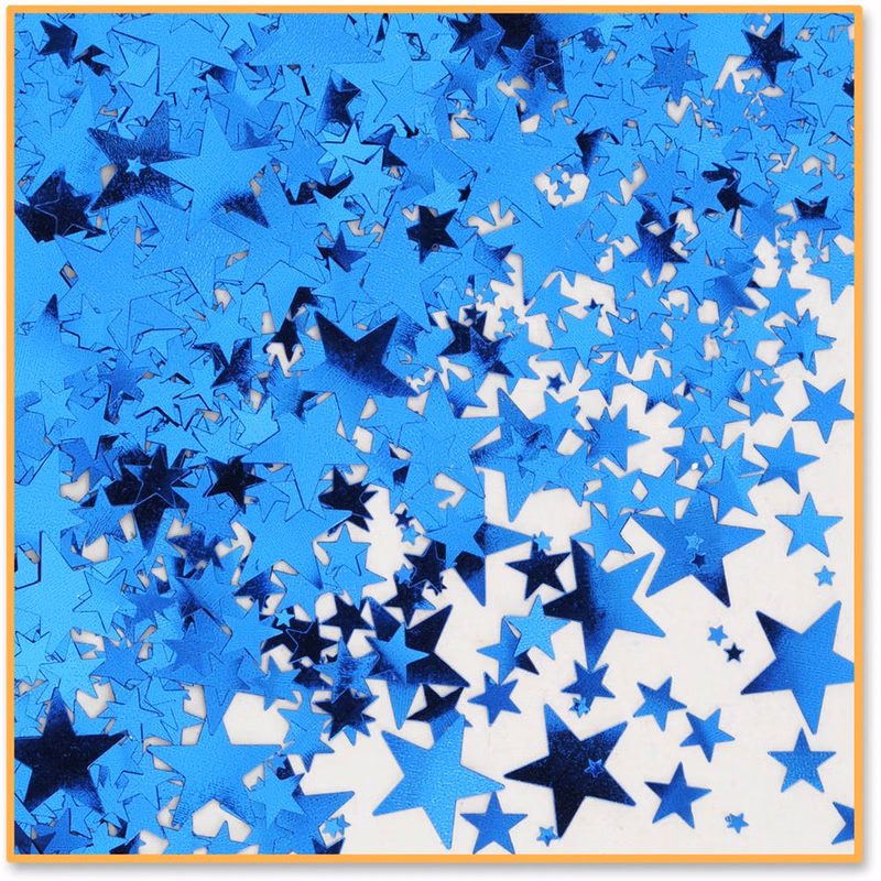 Blue Stars Confetti - 0.5 oz