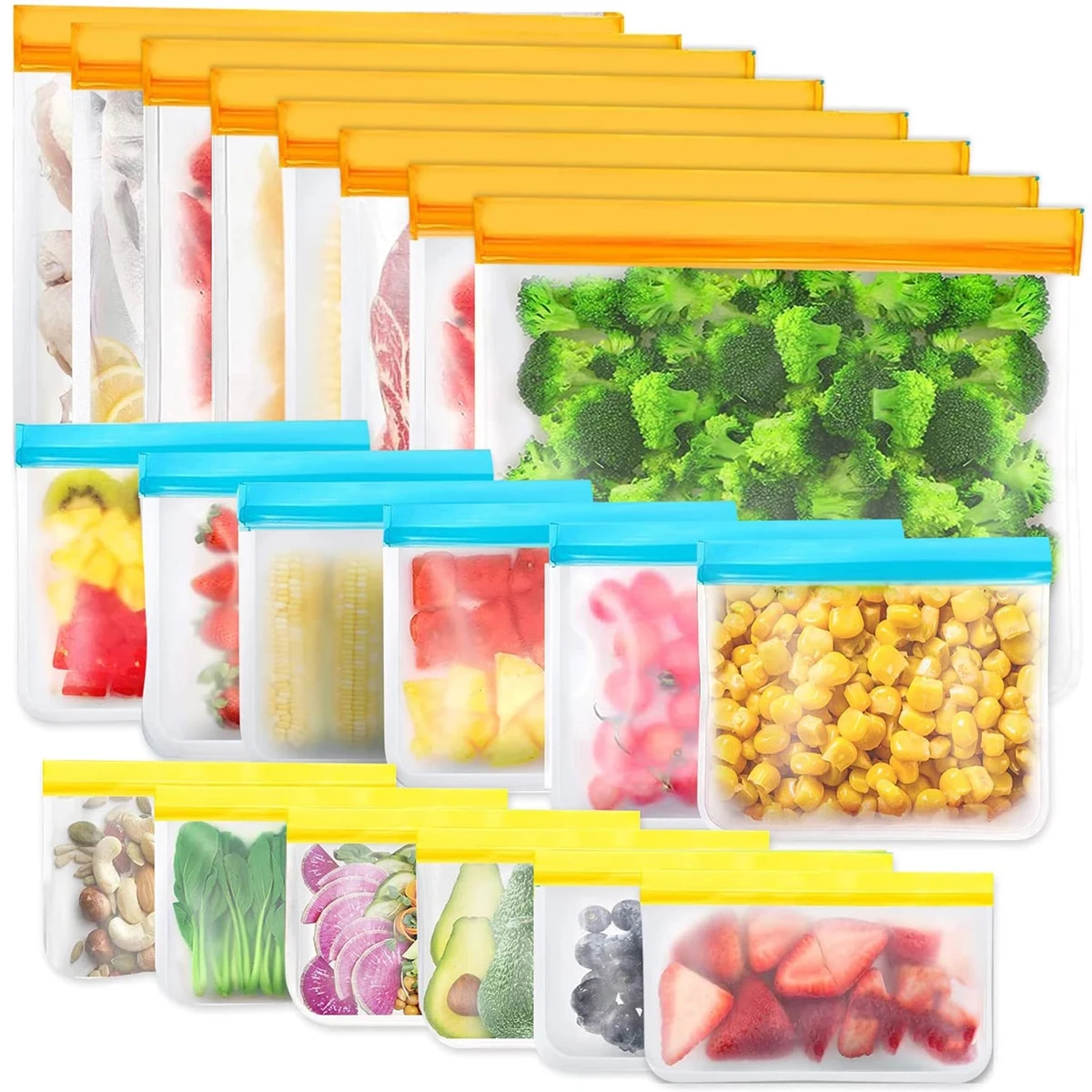 Reusable Storage Freezer Food Bags 1