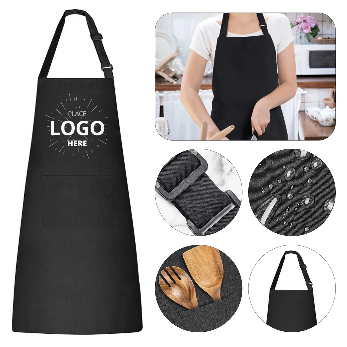 Waterproof And 0il Proof Household Apron 1
