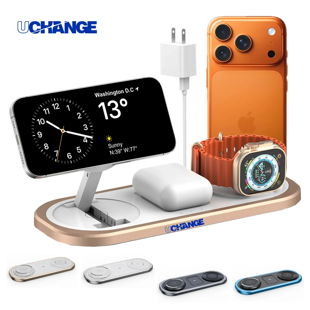 Foldable Magnetic 3 In 1 Wireless Charging Dock 1