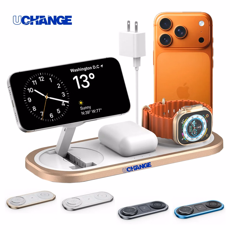 Foldable Magnetic 3 In 1 Wireless Charging Dock