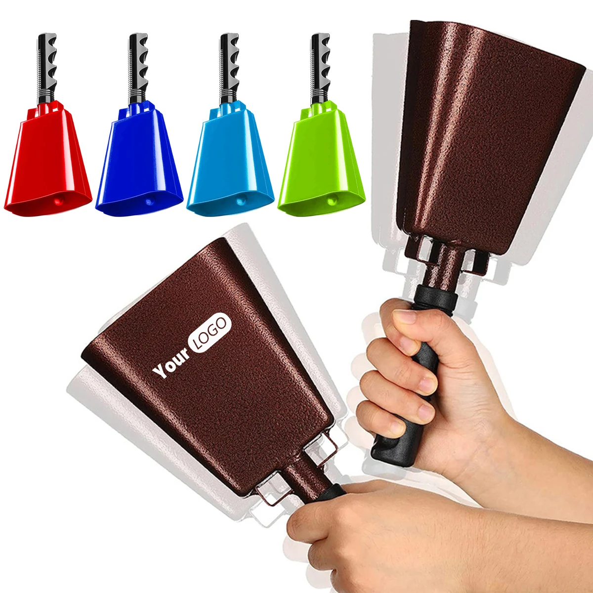 Iron Loud Cow Bells Noise Makers With Handle For Game Day Cheers 1