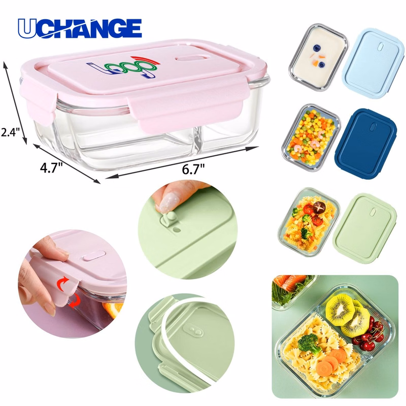Stylish Glass Bento Lunch Box Twenty Two Ounce