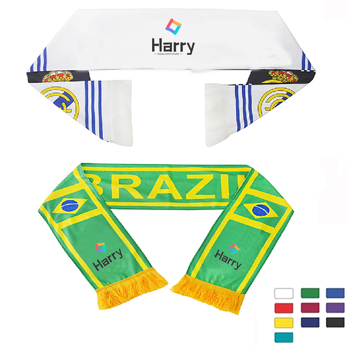Custom Stadium Knit Soccer Scarf With Fringe 1