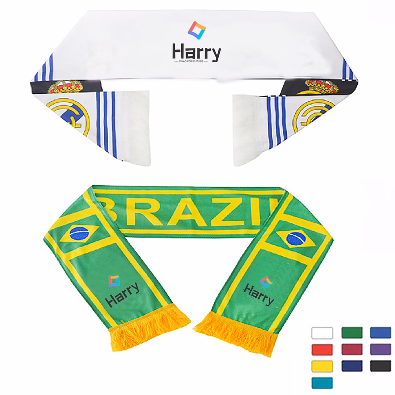 Custom Stadium Knit Soccer Scarf With Fringe