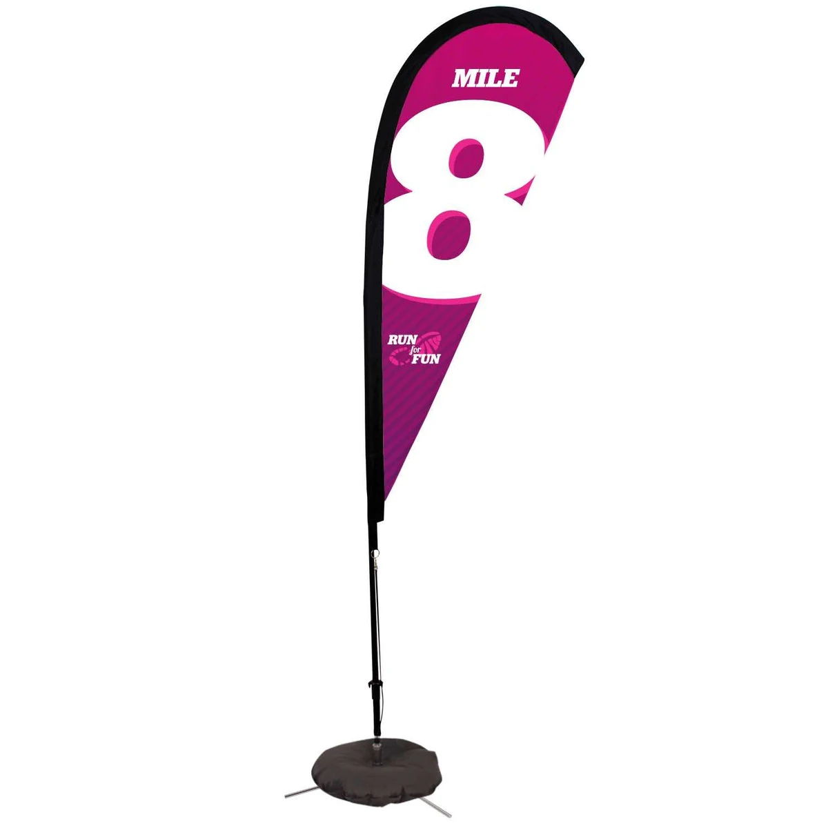 6' Premium Teardrop Sail Sign Kit (Single-Sided with Scissor Base) 1