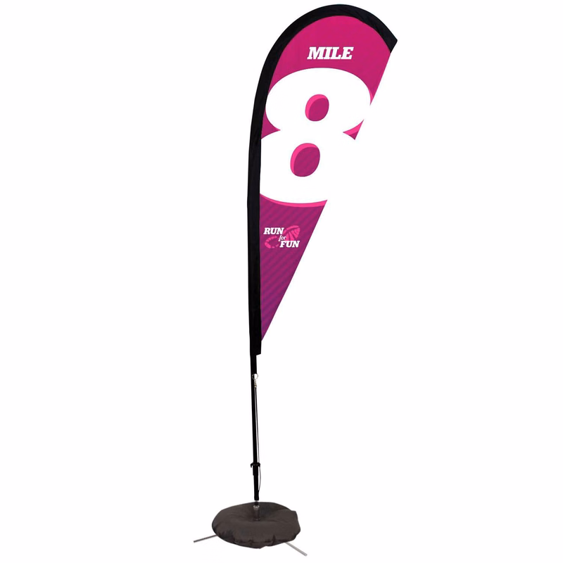 6' Premium Teardrop Sail Sign Kit (Single-Sided with Scissor Base)