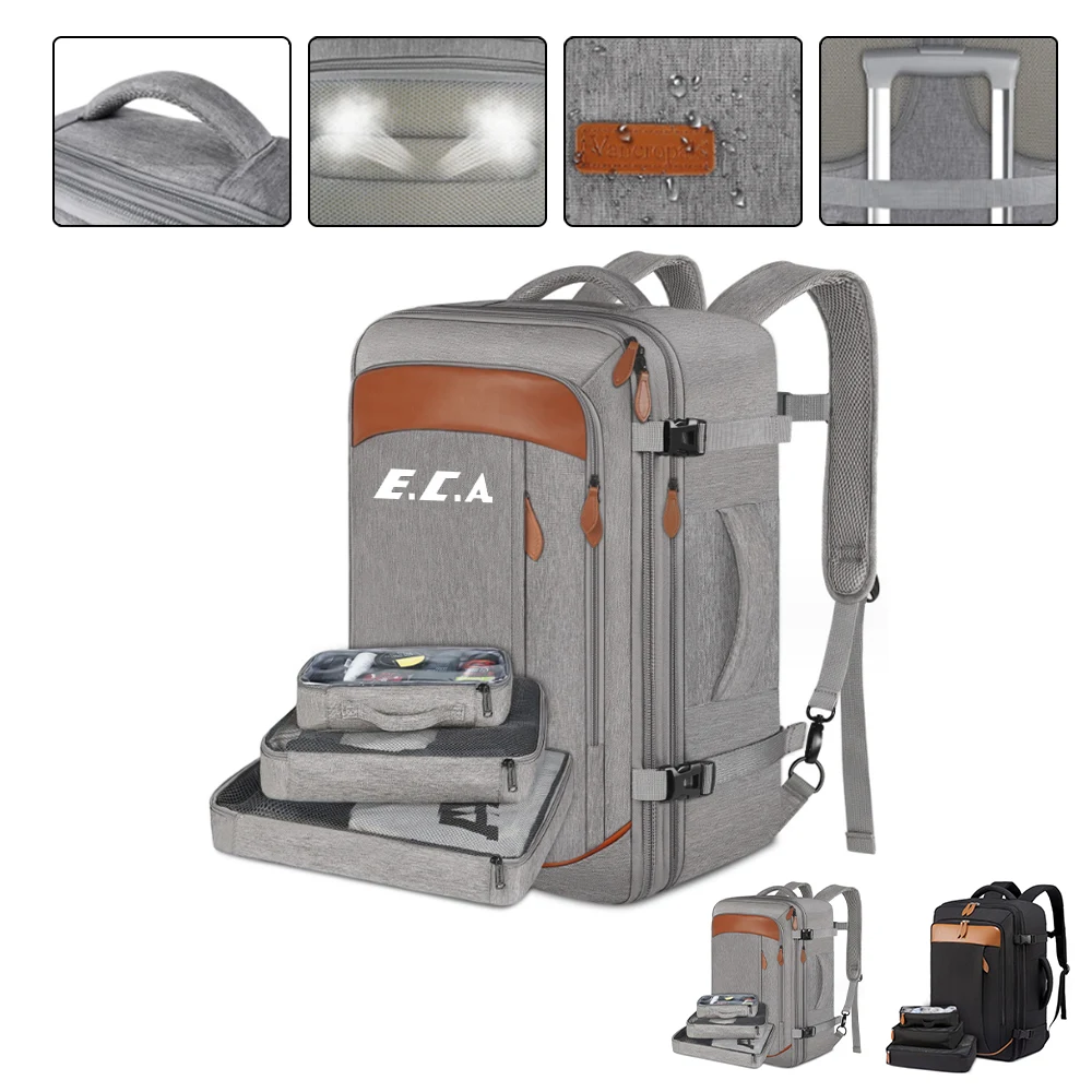 Griffin Leather-Trimmed Multi-Pocket Backpack 1