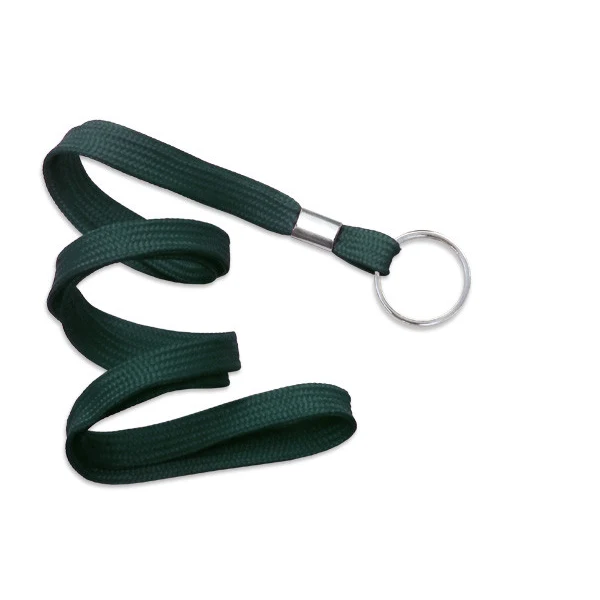 3/8" Blank Lanyard w/Split Ring (Forest Green) 1