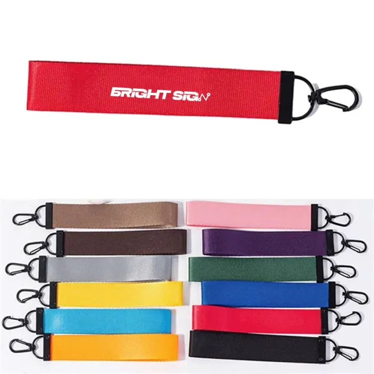 Solid Color Woven Lanyard Keychain for Phone or Bag 1