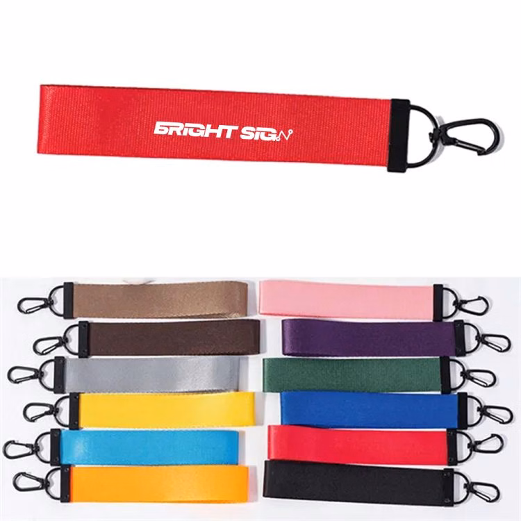 Solid Color Woven Lanyard Keychain for Phone or Bag