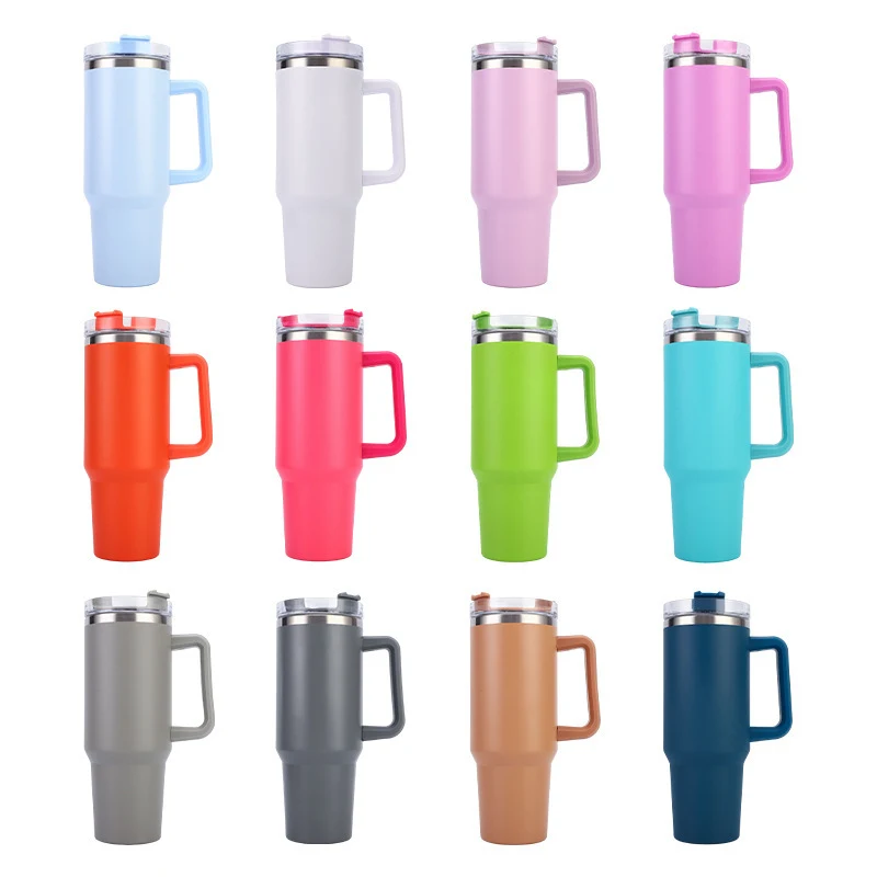 Stainless Steel Insulated 40Oz Cup With Straw 1