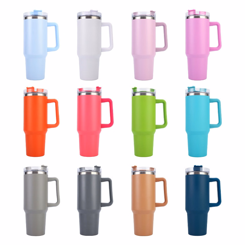 Stainless Steel Insulated 40Oz Cup With Straw