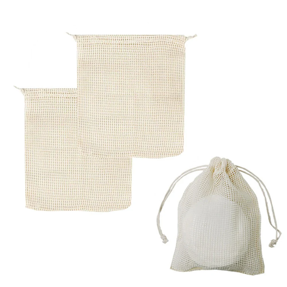 Storage Cotton Mesh Drawstring Bag 1