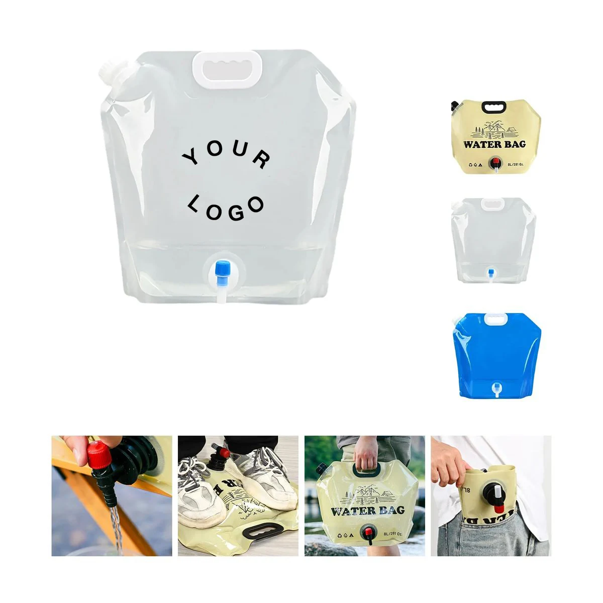 Collapsible Plastic Water Bag 10 Liter 1